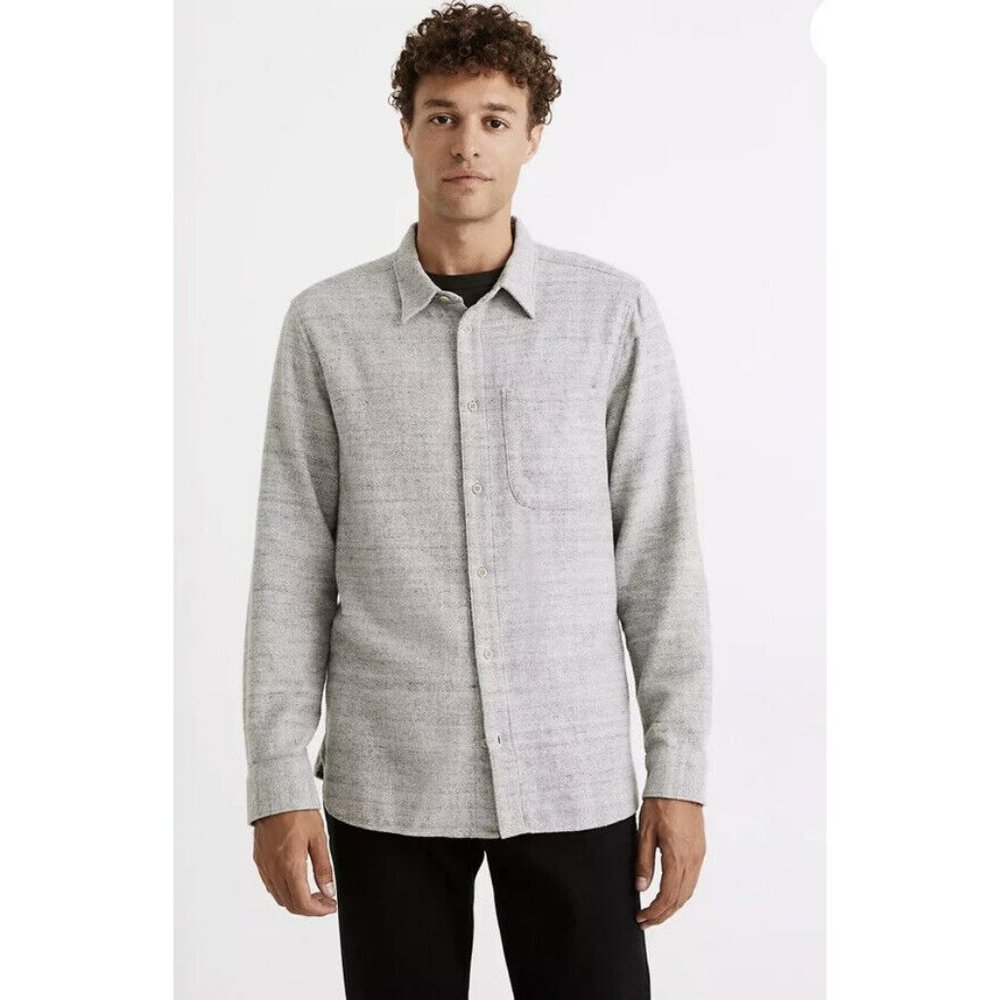MADEWELL M Sunday Flannel Perfect Long-Sleeve Shirt